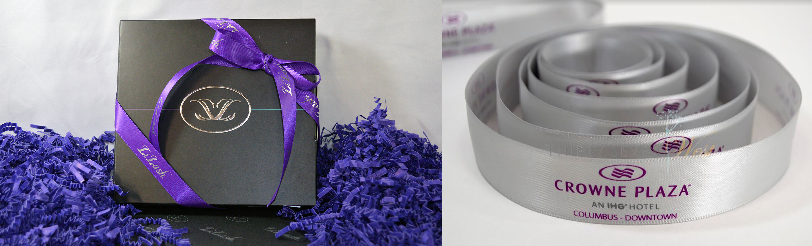 Purple Customized Logo Ribbon